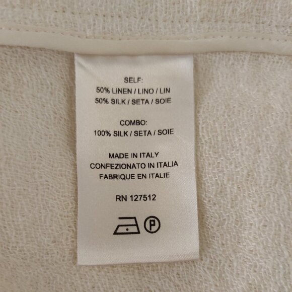 Narciso Rodriguez SS16 White Silk Linen Midi Asymmetrical Sack Dress 42 6 Small - Picture 11 of 12